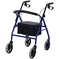 HOMCOM adult Walker with adjustable seat and foldable footrest