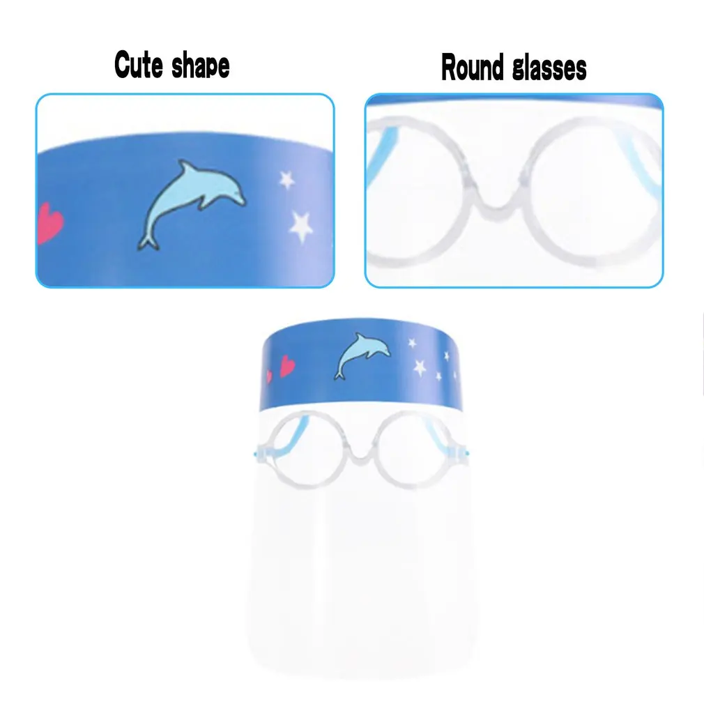 Cartoon Glasses Frame Protective Mask Anti-splash Face Shield Glasses Transparent Protective Isolation Goggles For Children