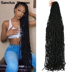 Extensions de cheveux de tressage au crochet pour femmes, faux dreadlocks bouclés, serrures de déesse douces pré-bouclées, 18 po, 24 po, 36 po