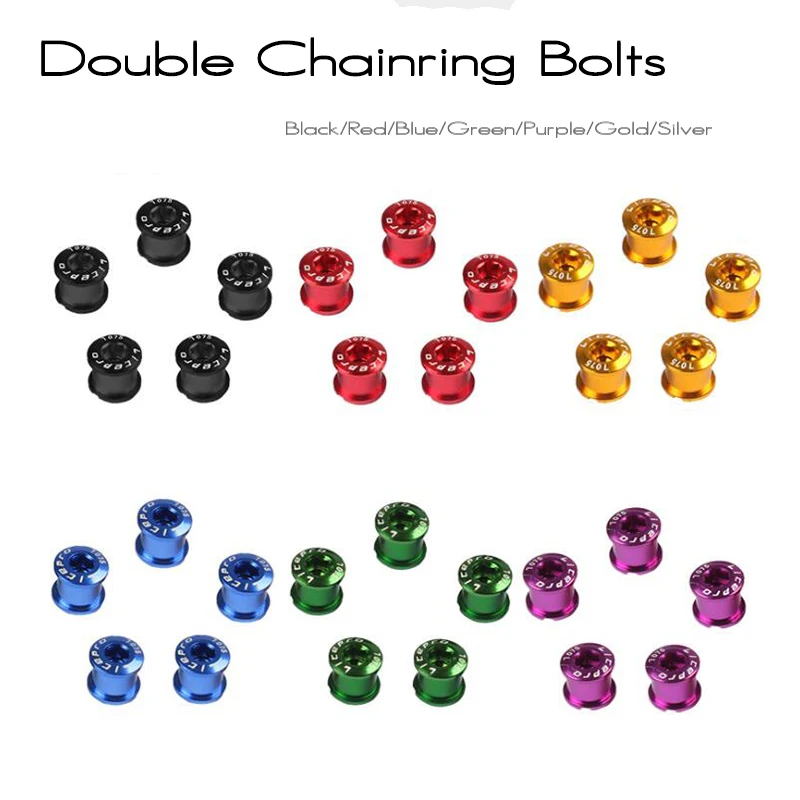 Colorful Alloy 7075 Single Double Bicycle Chainwheel Cranksets Screws Bike Accessories 6.5mm 8.5mm Bike Chainring Bolts