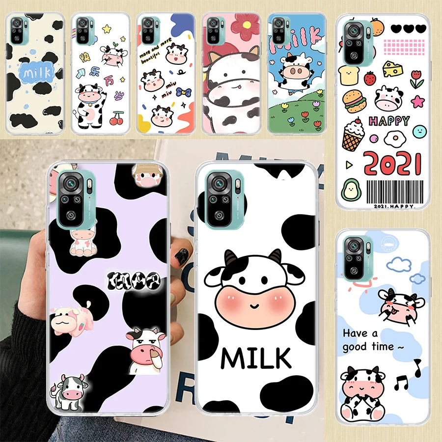 Dairy Cattle Cow Speckle Cute Soft Phone Case For Xiaomi Redmi Note 12 12S 13 11 11S 10 10S 11T 11E Pro Plus 9 9S 8 8T 7 Shell C