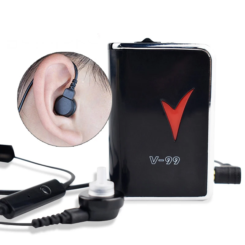 Mini In-ear Amplifier Hearing Aids Recharged Portable Listen Sound Amplifiers Headphones for Elderly Moderate to Severe Loss