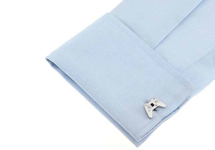 أزرار أكمام للعبة الرجال ، مادة نحاسية عالية الجودة ، روابط الكفة بعصا التحكم باللون الفضي ، البيع بالجملة والتجزئة #6