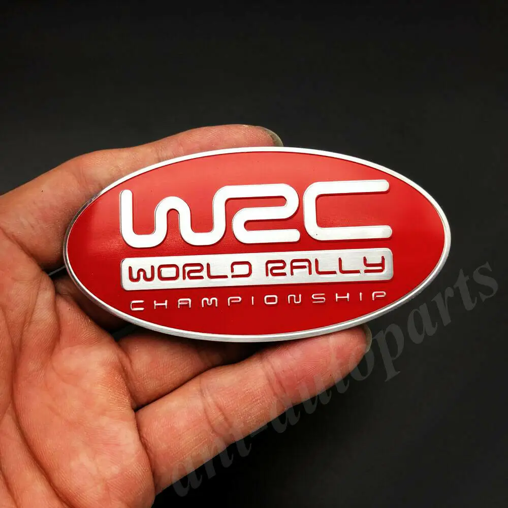 Red Metal WRC World Rally Championship Car Trunk Emblem Badge Decal Sticker