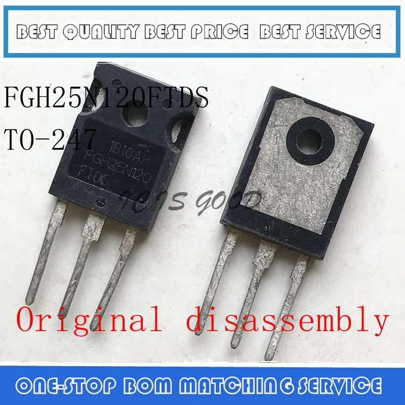 5PCS-20PCS FGH25N120FTDS FGH25T120SMD FGH25T120 25A 1200V TO-247 Original Disassembly IGBT ทรานซิสเตอร์