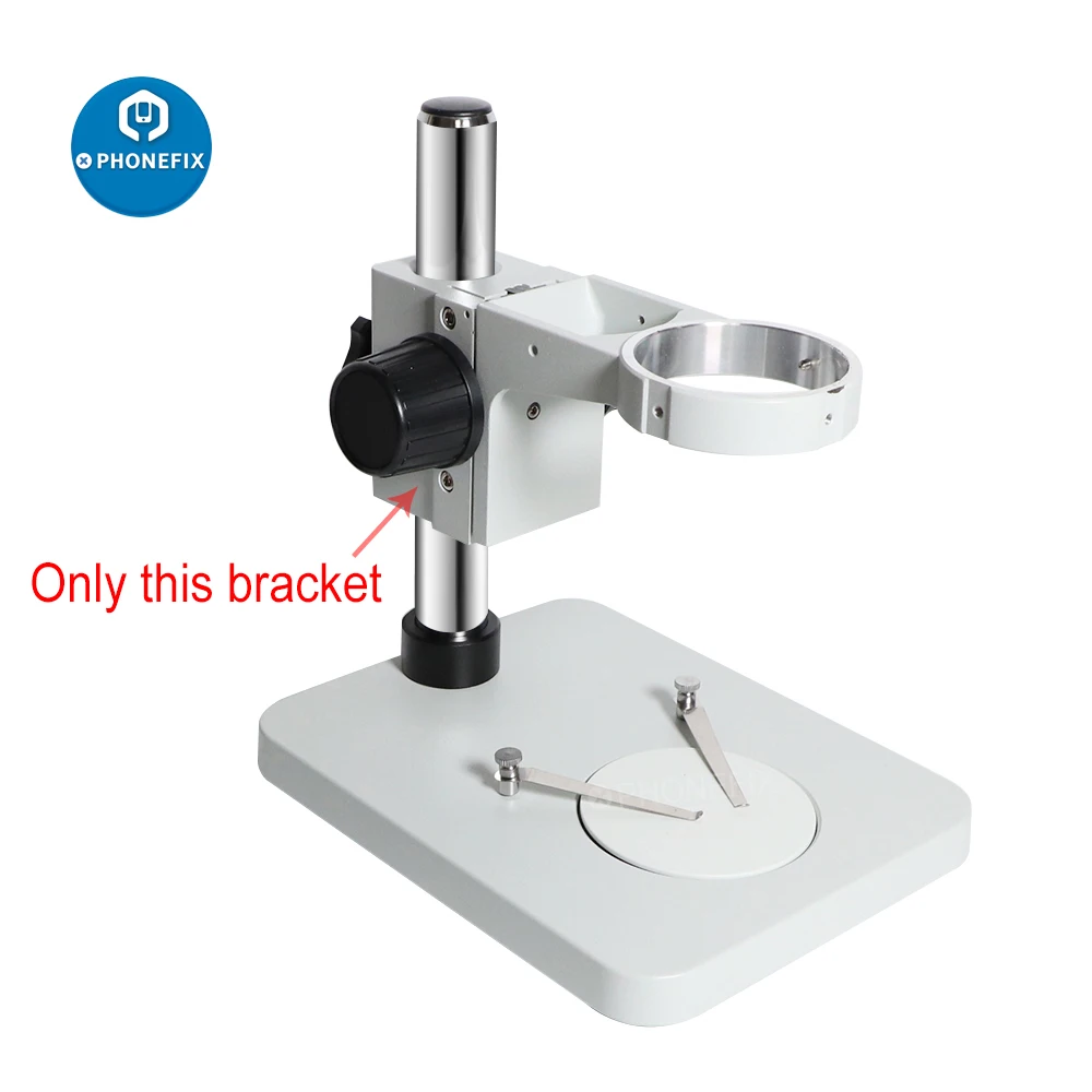 76mm Diameter Adjustable Stereo Microscope Stand Holder Articulating Arm Pillar Clamp Bracket Microscope Gear Accessories