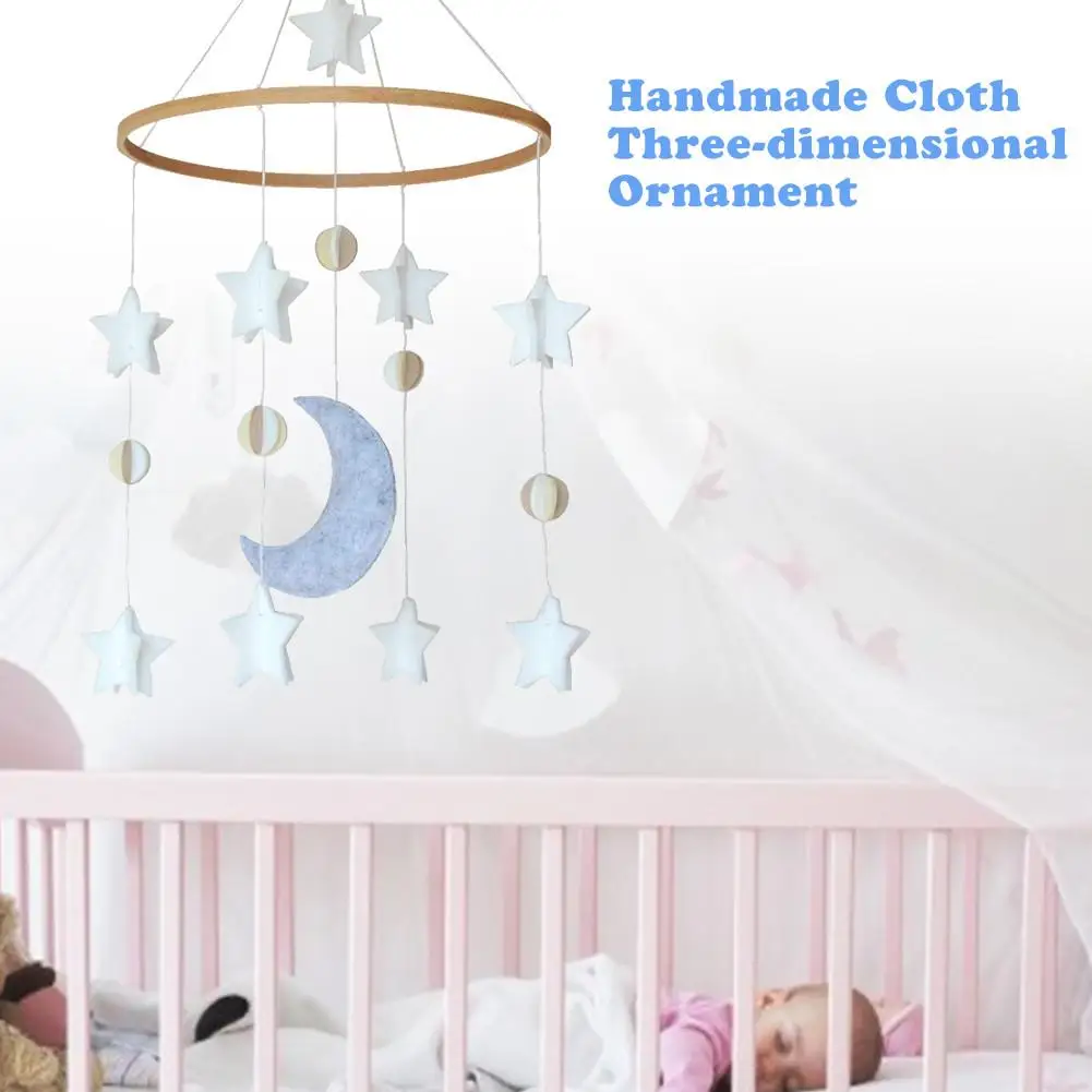 Culla Mobile con feltro Star Moon Wind Chime Baby Bed Decoration giocattoli per bambini Oyuncak Baby Toy giocattoli per bambini 0-12 mesi Juguetes Bebe