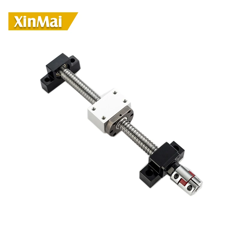 400-1200mm free shipping Ballscrew 2005 Set : 20MM Ball screw SFU2005 End Machined + RM2005 Ball Nut nut+BKBF15+coupling