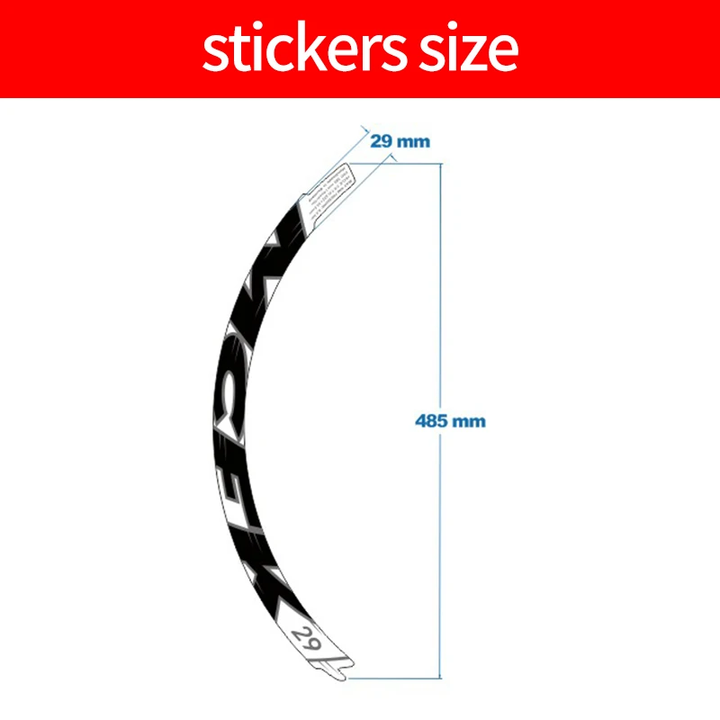 READU bicycle stickers MTB MCFK 29 inch mountain bike  wheel set stickers UV transparent bottom