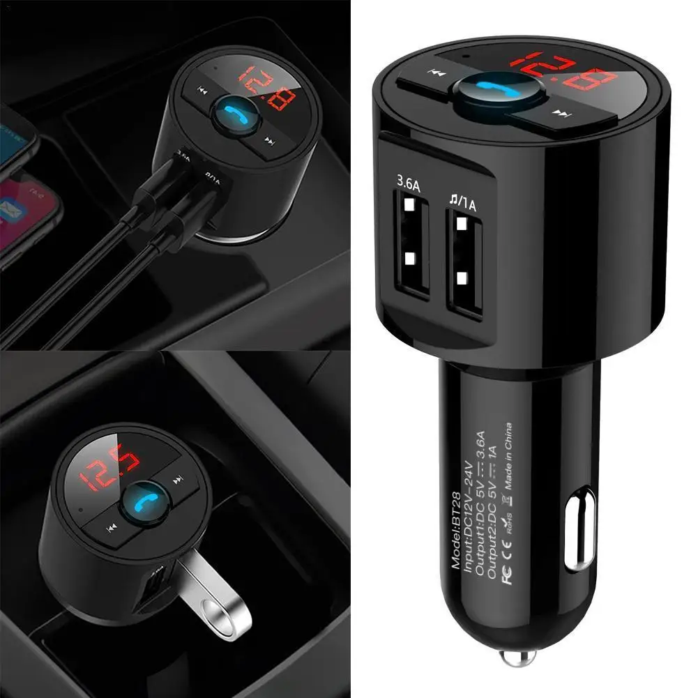 FM Transmitter Modulator Car Wireless Bluetooth 3.6A USB Auto Aux Radio Mp3 Player Music Hands Free Car Kit