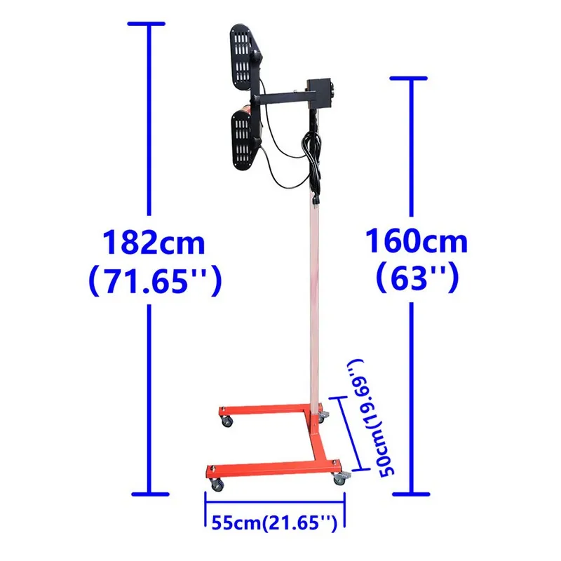 2100W  Shortwave Infrared Paint Curing Lamp Mobile Drying Light for Car Body Coating Drying Fast Repair Auto Tools Local Deliver