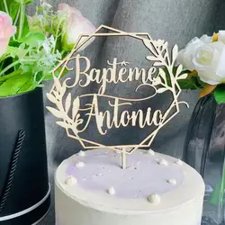 Personalized Names Wedding Cake Topper Geometric Custom Unique First Names Wedding Cake Topper Decoration Bridal Shower