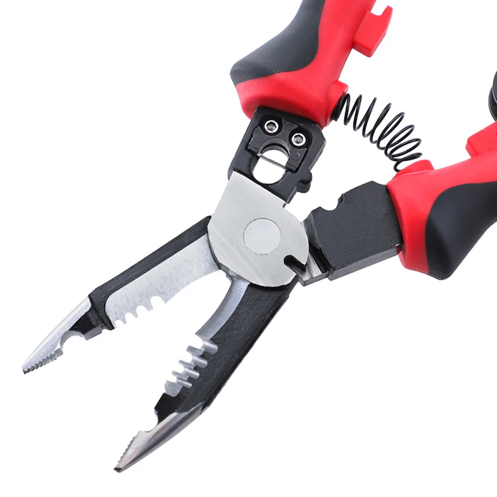 6 Functions Pliers 6-in-1 Wire Stripping Crimper Tool 9 Inch Cable Cutter Wire Cutting Wire Crimper Wire Cutting Pliers Tool D30