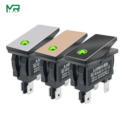 KCD3 Rocker Switch ON-OFF 2 Position 4Pin Series With Light Switch 5V24V 6A 2N0 Electrical equipment With Light Power Switch