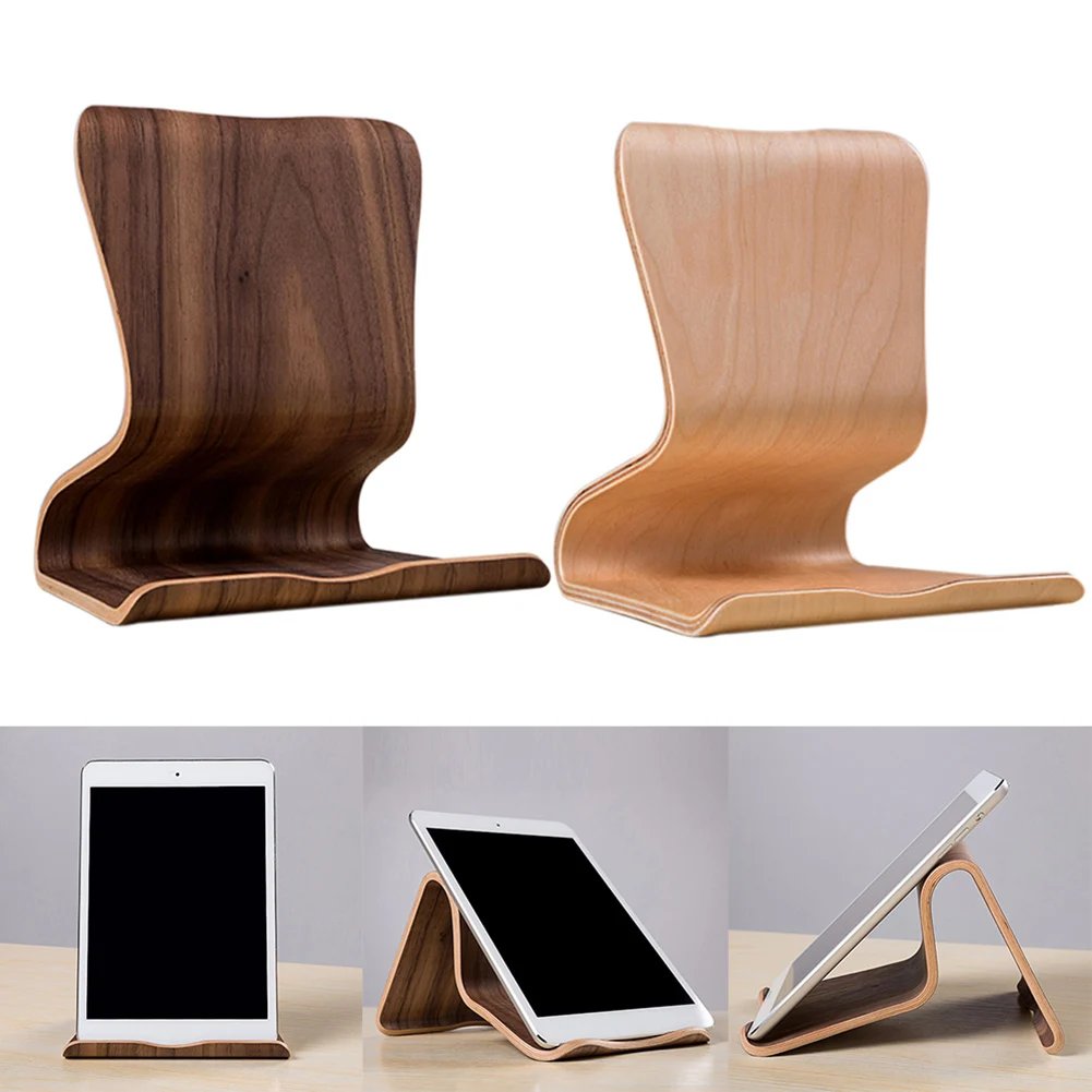 SAMDI Wooden Universal Tablet PC Phone Stand Holder Bracket for iPad Pro Air 1 2 Tab 9 7 7 9 12 9 Inch