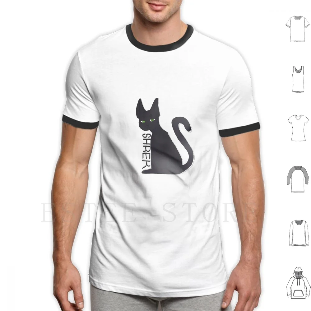 Shrek The Cat T Shirt Men Cotton 6xl Cat Shrek Cute