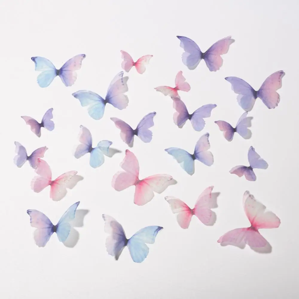 10/20pcs Yarn Butterfly Wing Charms Pendants Connectors for DIY Earring Hand Made Material Crafts Jewelry Making Accessories
