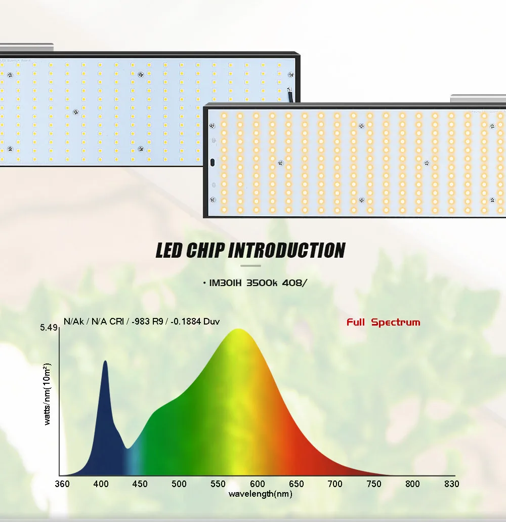 Imagem -06 - Samsung-led Grow Light para Plantas Lâmpada Hidroponia Iluminação Estufa Veg e Bloom Growbox Lm301h 240w 480w 720w