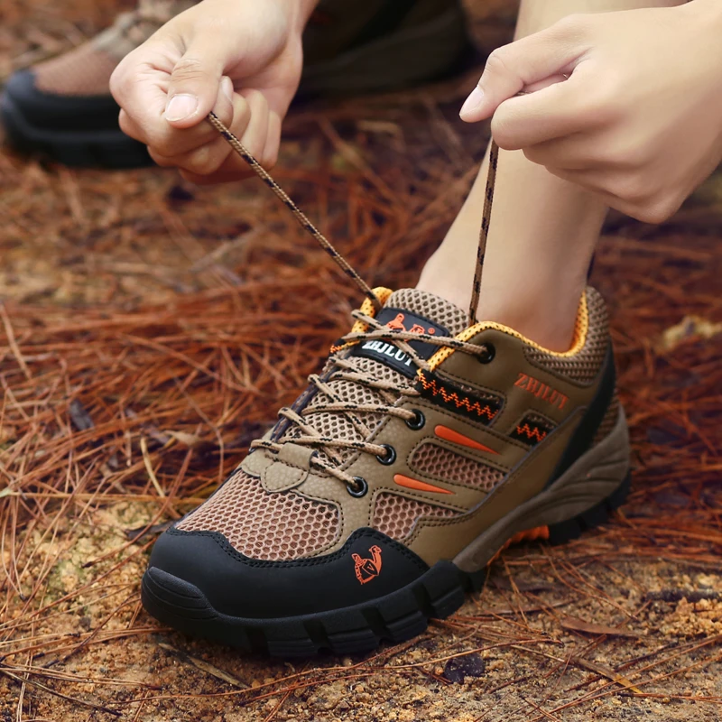 Summer Men Women Hiking Shoes Outdoor Mesh Sneakers Non-slip Outdoor Sport Shoes Camping Spring Trail Running Shoes Breathable