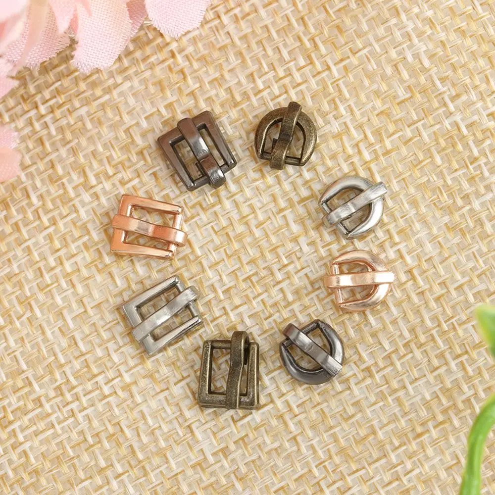 20pcs 4mm Tiny Belt Buckle For Handmade Doll Bag Shoes Mini Ultra-small Tri-glide Buckle DIY Dolls Clothes Sewing Accessories