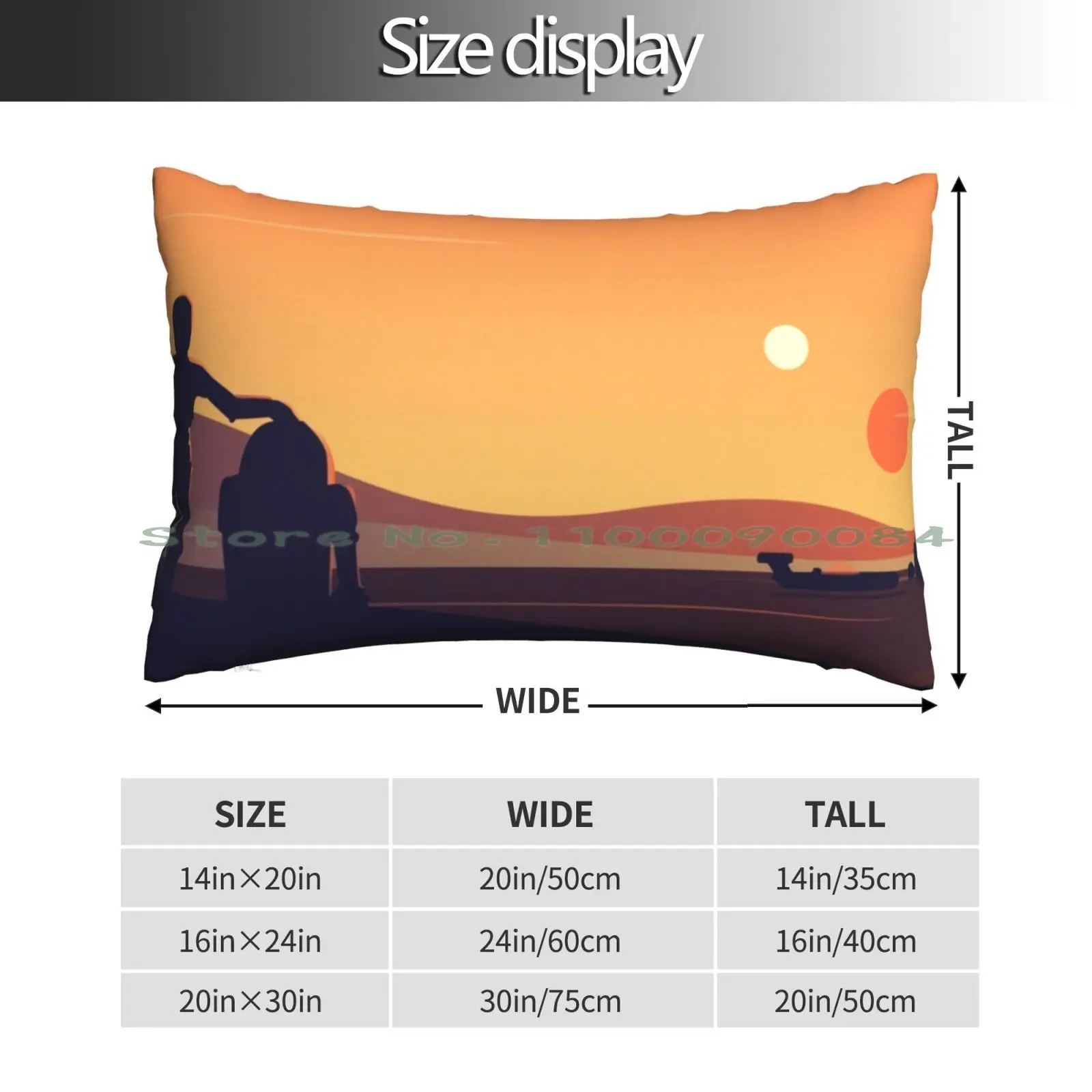 Tatooine Sunset Pillow Case 20x30 50*75 Sofa Bedroom Tatooine Jedi Luke Skywalker A New Hope Sci Fi Desert Planet Binary Sunset