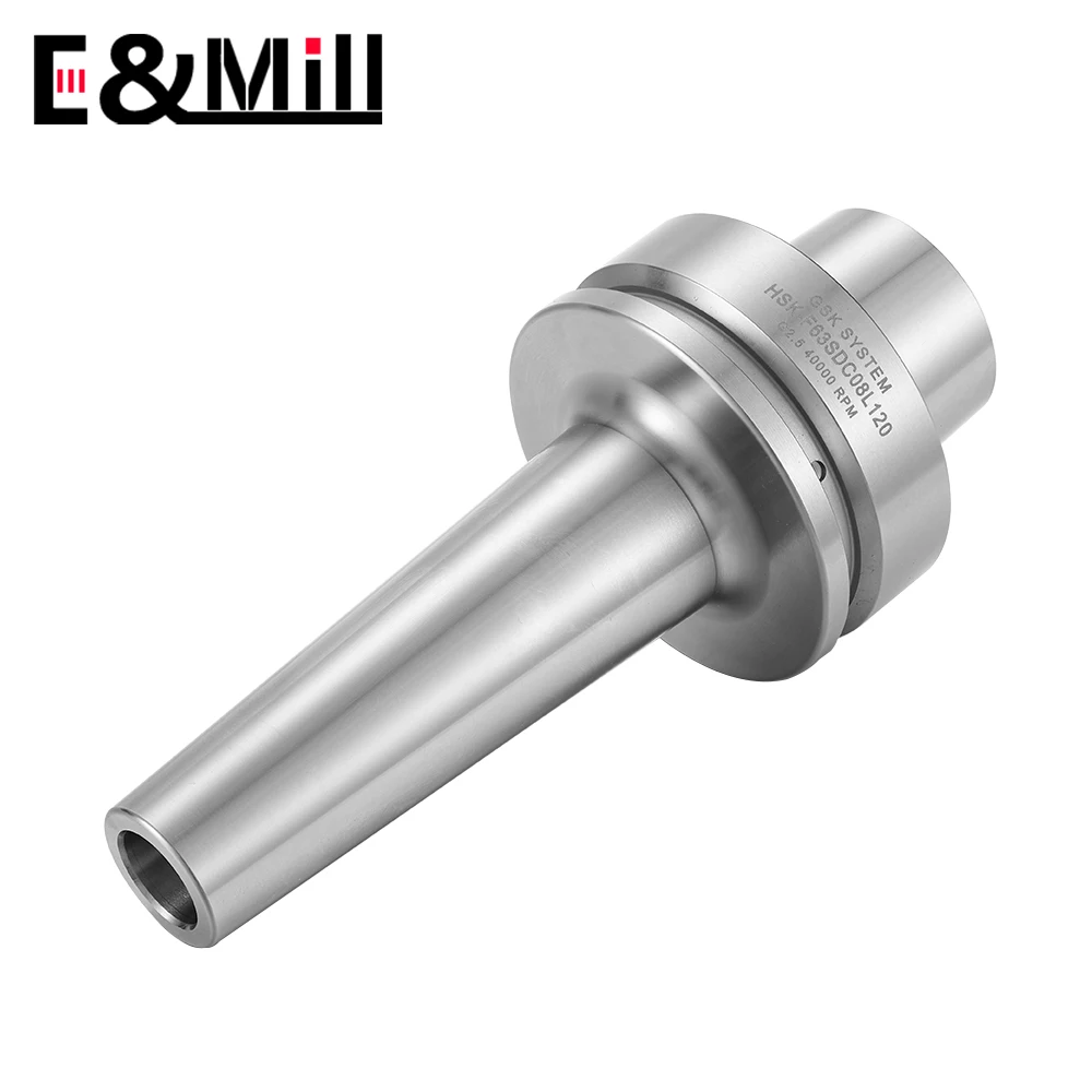 High Precision Speed HSK63F DC6 DC8 DC12 120L HSK63 DC6 DC8 DC12 Precision Slim HSK Shank DC Collet Chuck After Pull Tool Holder