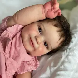 NPK Two Size Version Reborn Toddler  Maddie Cute Girl Doll with Rooted  hair Soft Cuddle Body High Quality Doll