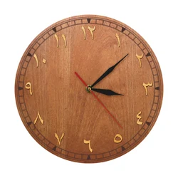 Arabic Numerals Wooden Wall Clock Home Decor Arabic Numbers Farmhouse Style Quiet Sweep Quartz Wall Clock Eski Vakit Duvar Saati