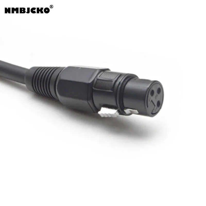 NMBJCKO 3Pin  XLR Microphone Cable 2pcs/Lot 1M-20M DMX Cable DMX Line For LED Par Moving Hea