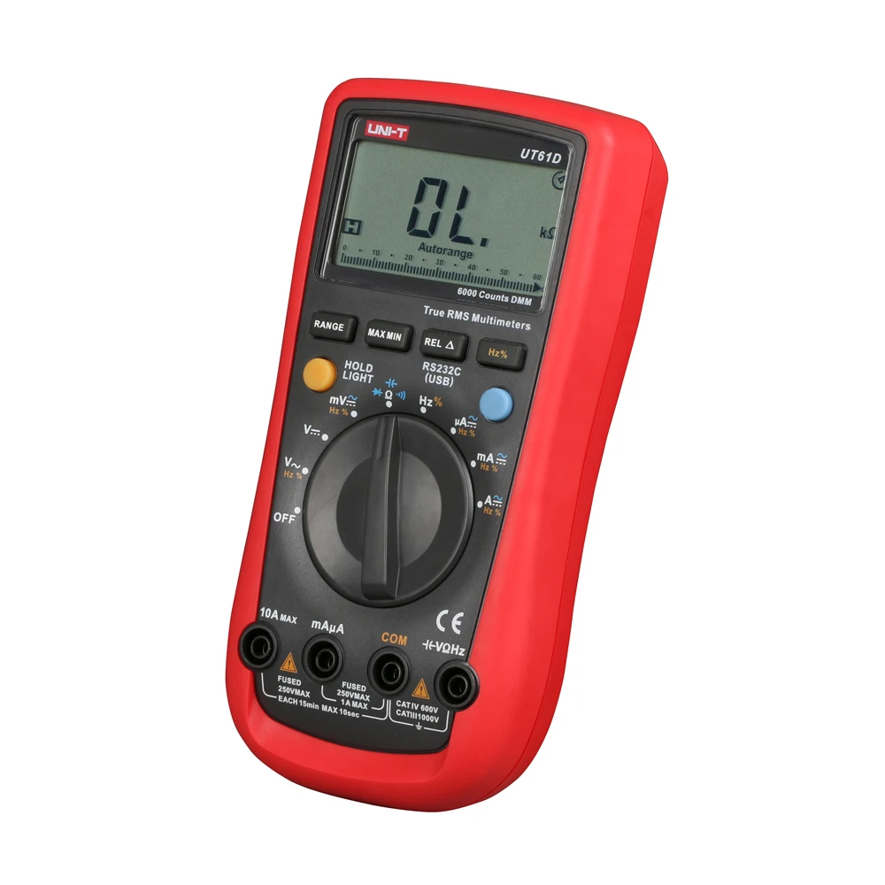 UNI-T UT61D Modern Digital Multimeters Auto Range AC/DC Auto Range 1000V/10A Best Accuracy 0.01mA with Overload Protection