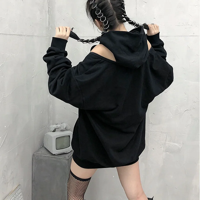 Hoodies Women Solid Long Style Hooded Korean Fashion All-match Zipper Female High Street Popular Loose Cozy Hipster Autumn Basic