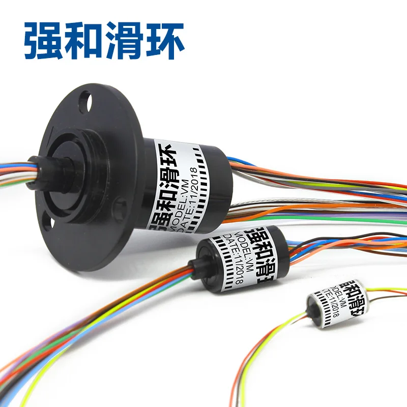 Anillo deslizante conductor giratorio en miniatura, 2, 4, 6, 8, 10, 12 y 24 vías, tipo de tapa, anillo deslizante eléctrico