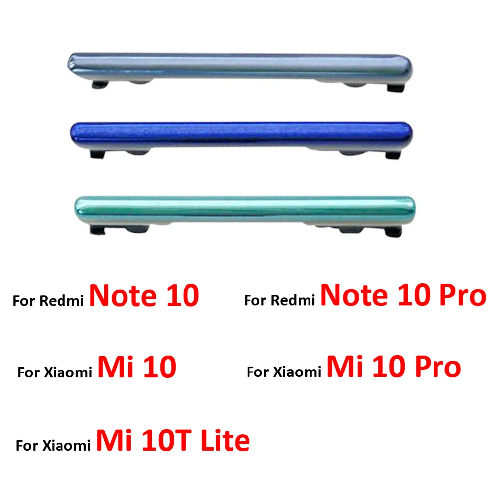 New Side Key Button For Xiaomi Mi 10 Mi10 Pro 10T Lite / For Redmi Note 10 Pro Volume Side Power Switch on off Button Key