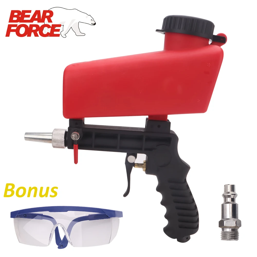 Sand Blaster Gun Kit Portable Gravity  Anti-Rust Sandblasting Gun Handheld Pneumatic Anti-Rust Air Sandblaster Gun