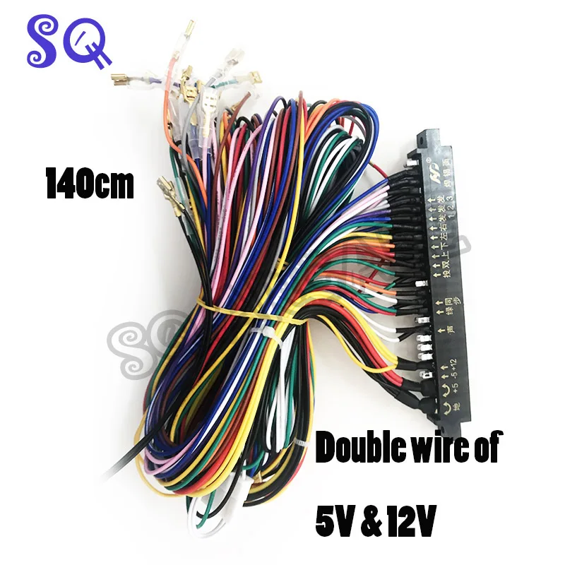 

Jamma Wire Harness 28 Pin Jamma Loom 40cm/140cm Length Joystick Button Connector for Arcade Cabinet Accessories Games 60 in 1