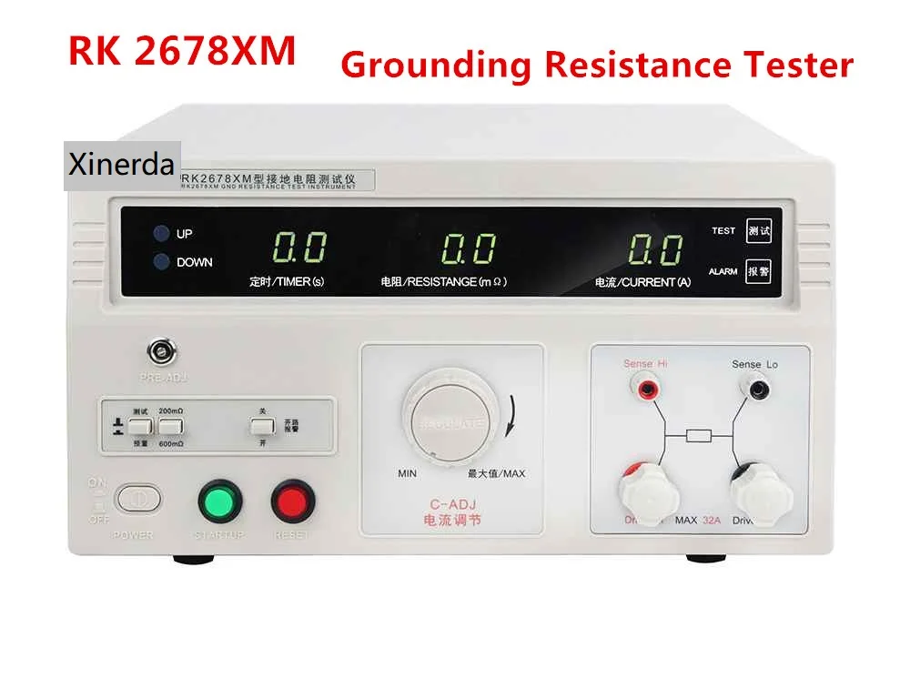 RK 2678XM Grounding Resistance Tester 220V  Earth Resistance Tester 0-200/600M-Omega 5-32A