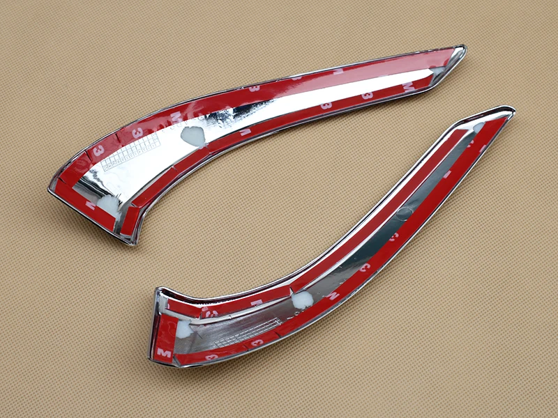 Chrome Front Fog Light Styling Cover FOR 2015 2016 Mazda2 DJ DL Foglight Trim Eyebrow Sedan Hatchback Accessories