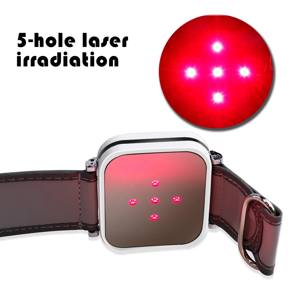 650nm Laser Therapy LLLT Watch Wrist Laser Low Frequency Diabete Hypertension Cholesterol Treatment Diode Watch Laser Irradiator