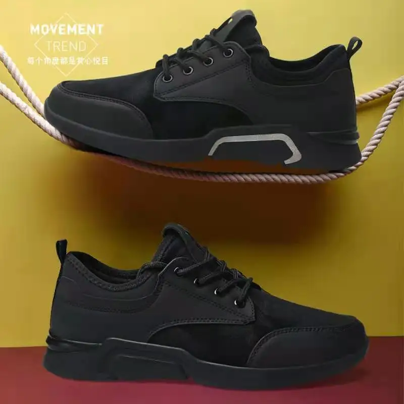 2021 New Spring and Autumn Fashion Leisure Sports Running Shoes Young Men's Student Travel Shoes Black Men's and Women's Sports