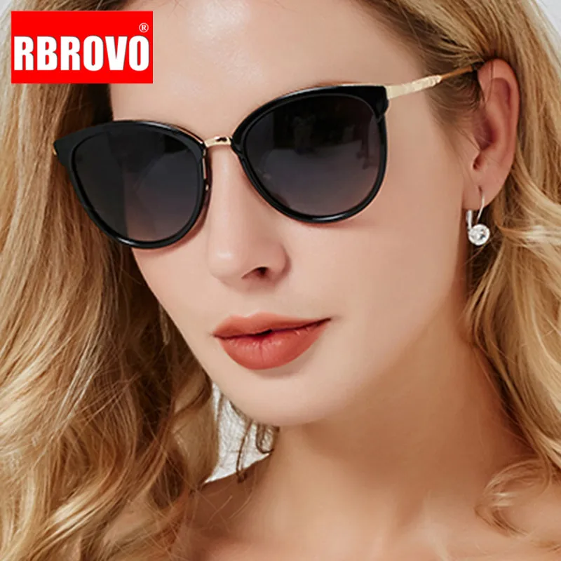 RBROVO Oversized Cateye Sunglasses Women 2023 Brand Designer Luxury Eyeglasses Big Shades Sun Glasses Retro Gafas De Sol Hombre