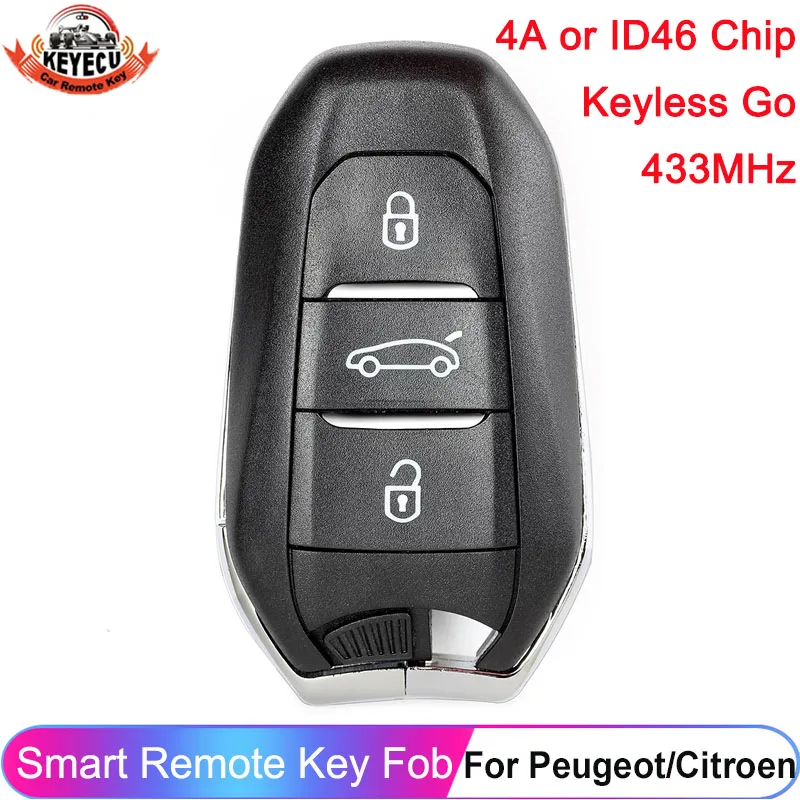 

Для Peugeot 208 301 308 4008 508 3008 для Citroen C-four C4 Picasso дистанционный смарт ключ-брелок 5008 МГц 4A / ID46 чип HU83 / VA2