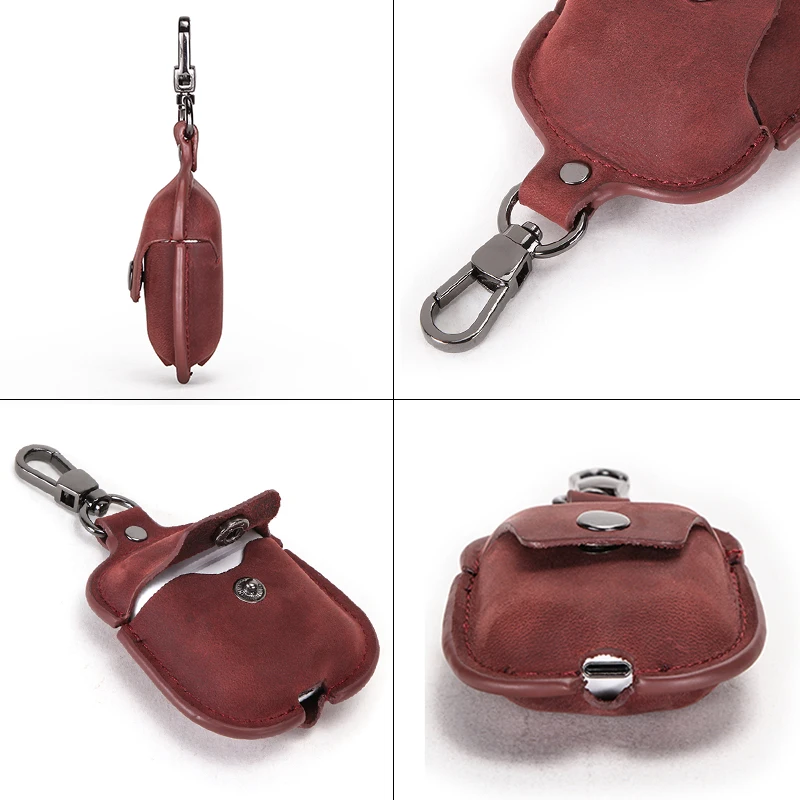 ฝาครอบหนังแท้หรูหราหูฟังสําหรับ Airpods สําหรับ Apple AirPods 2 กรณี Air pods Earpods อุปกรณ์เสริมหูฟังกระเป๋า