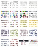 26Pcs/Lot Slide Letter Charms For Bracelet Making Women Jewelry  Rhinestone Slide Alphabet 8mm A-Z DIY Choker Necklace Keychain