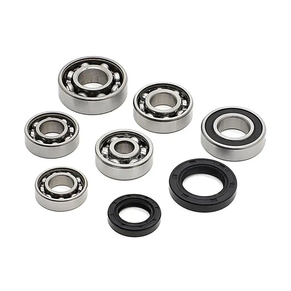 For GY6 125CC HIGH PERFORMANCE TRANSMISSION CASE BEARING SET Oil Seals Replacement Parts 6202 6203 6004LU 6301 6204 6002