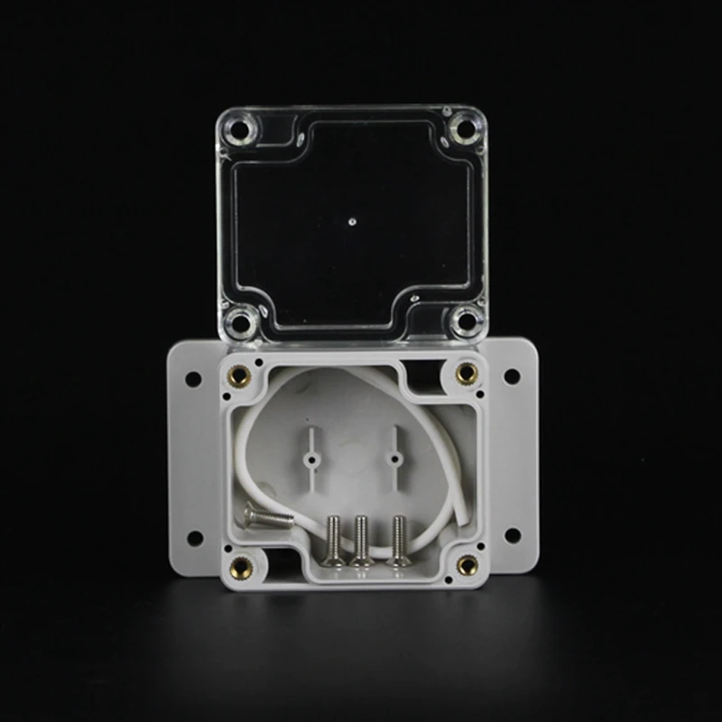 63x58x35mm ABS IP65 Waterproof Plastic Wire Junction Box With Mounted Distribution Clear Enclosure Transparent Project Case