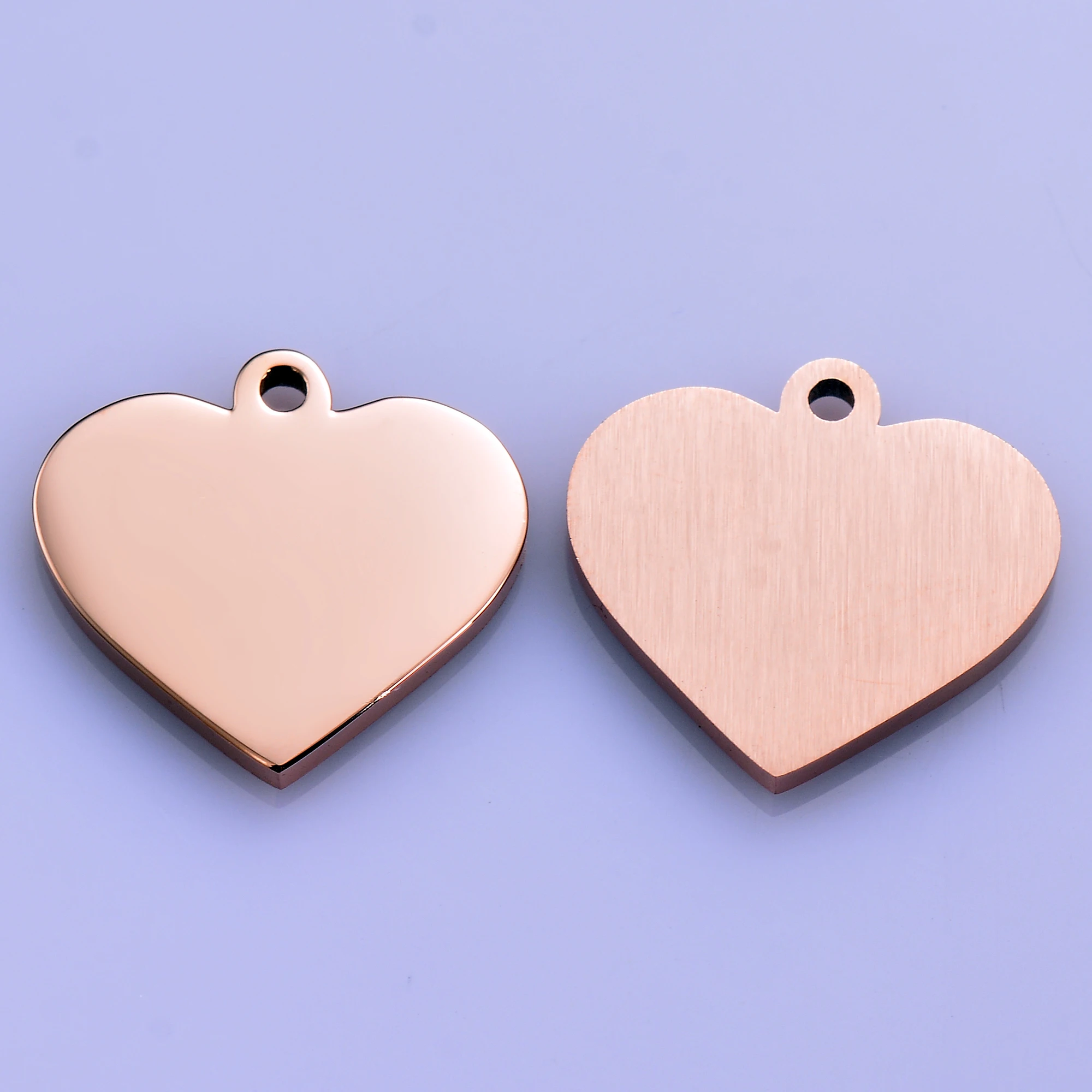 10 sztuk hurtownie 15x15mm serce Charms 3 kolory ze stali nierdzewnej puste ID nieśmiertelniki wisiorek komponenty do biżuterii, Dropshipping — zdjęcie 5