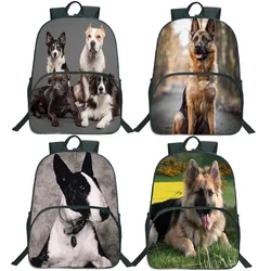 Cute Dog Husky Dog Backpack For Boys Girls Schoolbags Bulldog Bookbags Kids Rucksack Schoolbags German Shepherd Travel Knapsacks