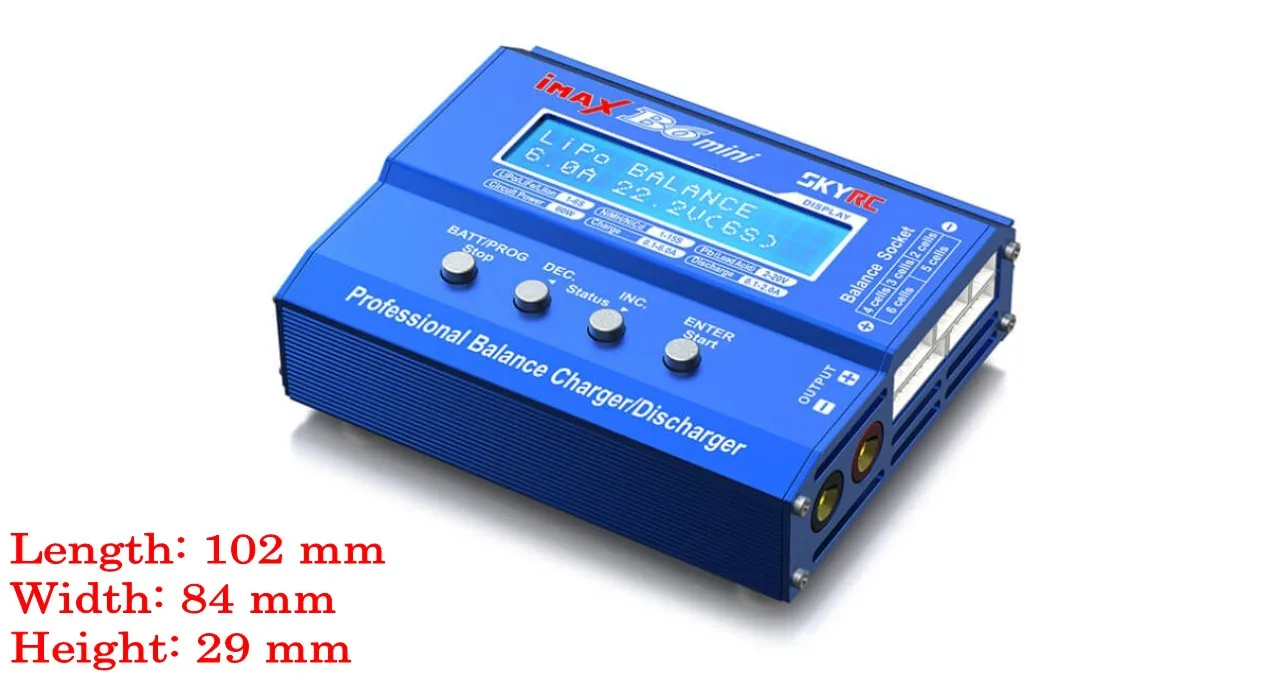 شاحن تفريغ صغير من SKYRC طراز IMAX B6 لطائرة مروحية RC إعادة الذروة NiMH NiCD LiHV NiCd PB شاحن بطارية ليثيوم أيون