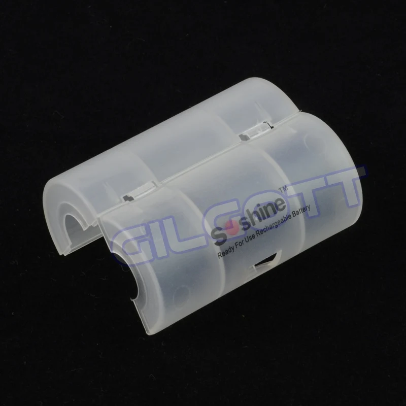 1 قطعة x AA إلى C حجم مهايئ بطارية بطاريات حامل محول شل الغلاف