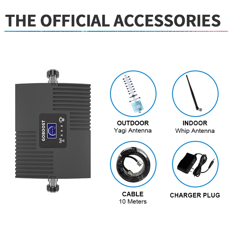 GOBOOST Cell Phone Signal Booster For 2G 3G CDMA 850 UMTS 2100 Repeater LTE 4G 2600 AWS 1700 PCS 1900 MHz Cellular Amplifier Kit